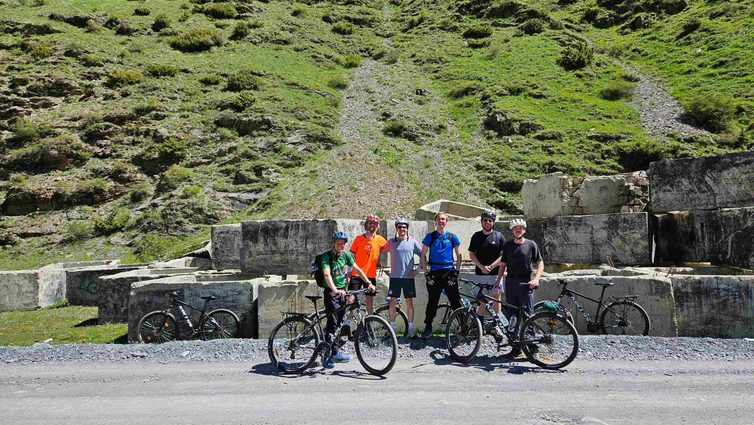 Juta Valley bike tour group Holland riders Kazbegi Georgia